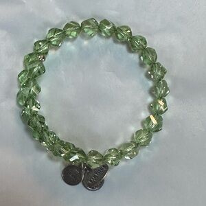 Alex and Ani green beaded wrap bracelet